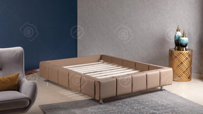 בסיס מרופד מסגרת מחורצת עבה מאוד ללא ארגז מצעים H41-M e22-2