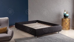 בסיס מרופד מסגרת מעוגלת ללא ארגז מצעים H41-D m2005-3